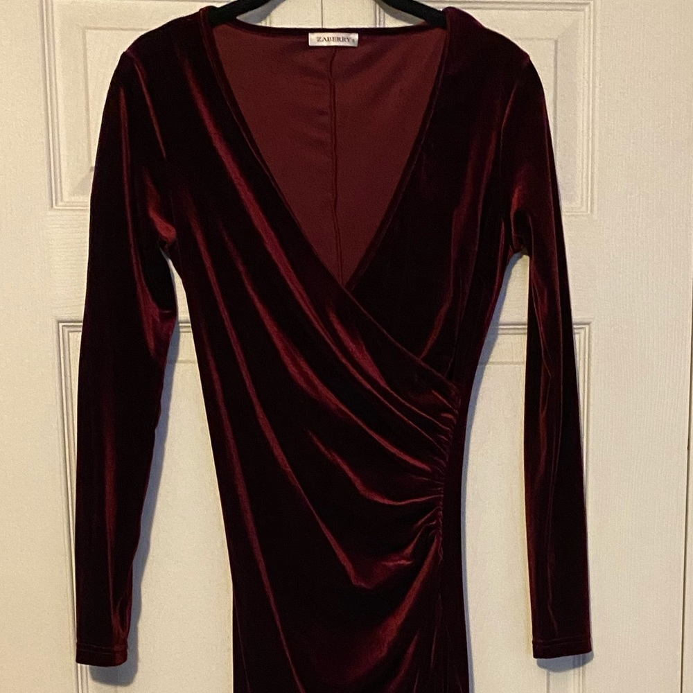Velour evening dress